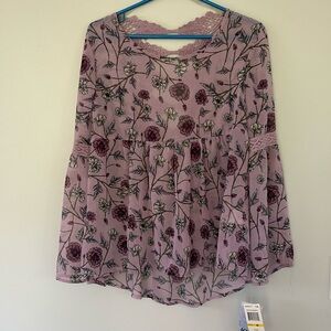 Sheer Flowy Top Size Medium